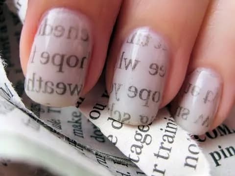Tutorial unghie con carta di giornale