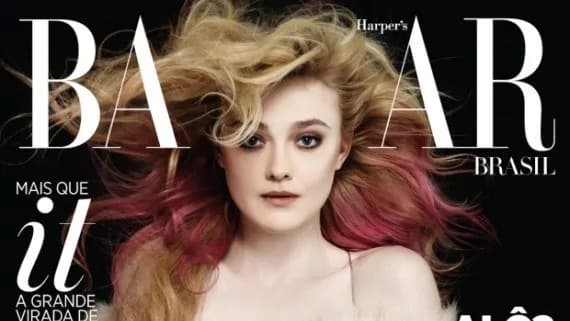 Karl Lagerfeld trasforma Dakota Fanning per il numero di settembre di Harper’s Bazaar Brazil