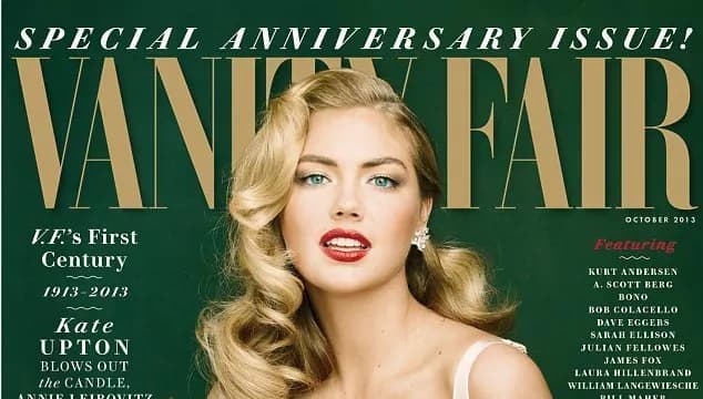Vanity Fair festeggia 100 anni con Kate Upton in versione Marylin