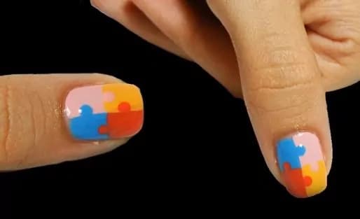 Nail Art: Puzzle tutorial (VIDEO)