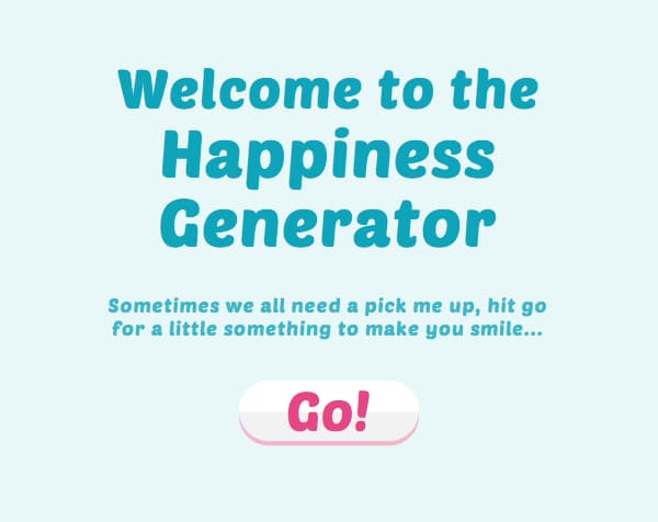“The Happiness Generator” rende felici con una foto adorabile ogni giorno
