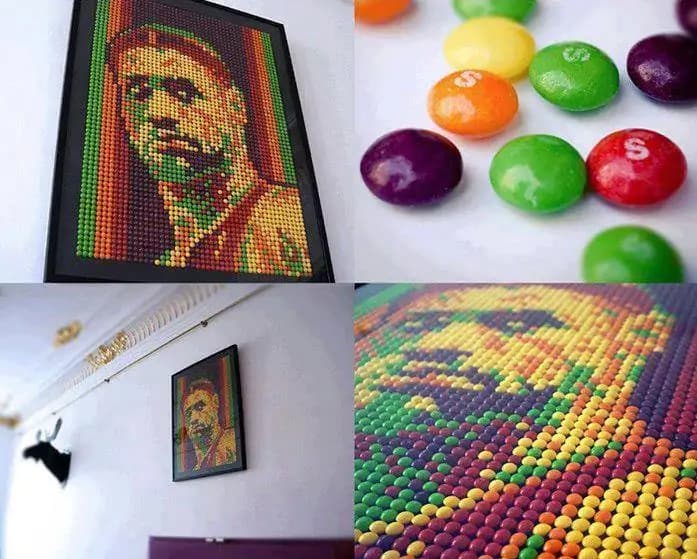 Il quadro fatto di Smarties