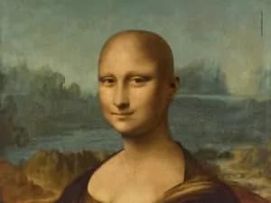 La Gioconda senza capelli per l’Associazione Nazionale Tumori