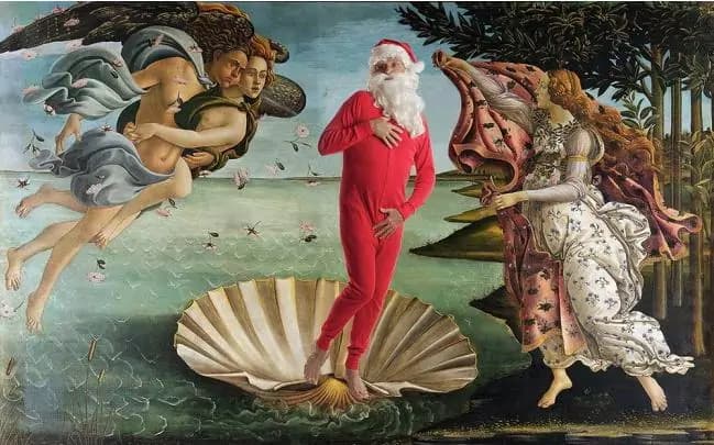 Babbo Natale protagonista dei quadri più famosi del mondo (FOTO)