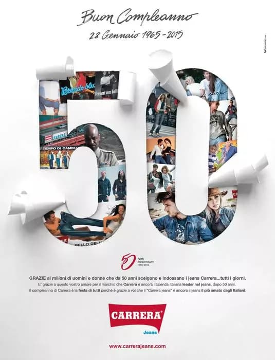 Carrera Jeans compie 50 anni
