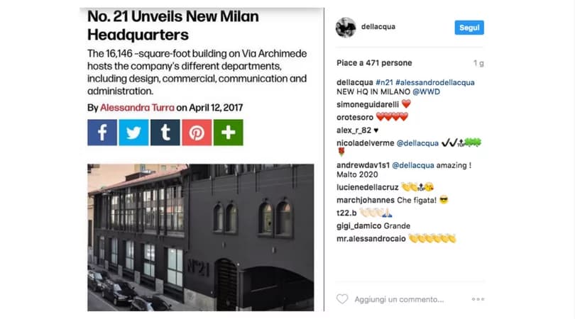 Nuova apertura a Milano per il quartier generale N21