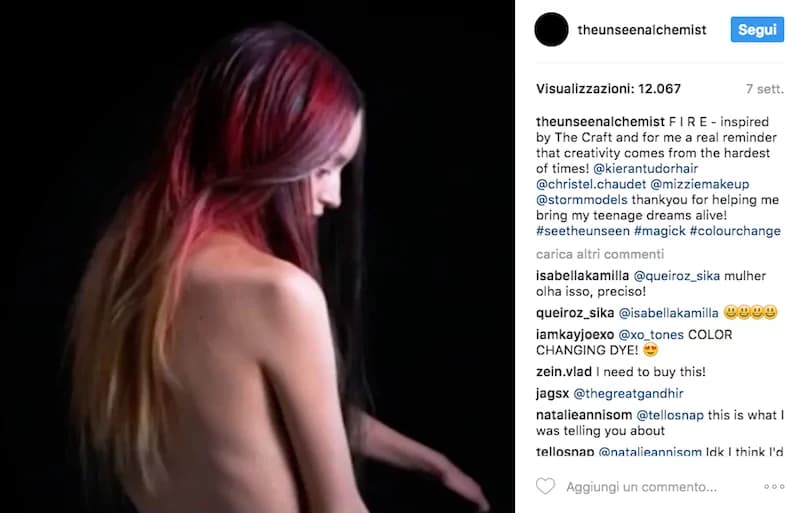 La tinta che cambia colore in base al clima