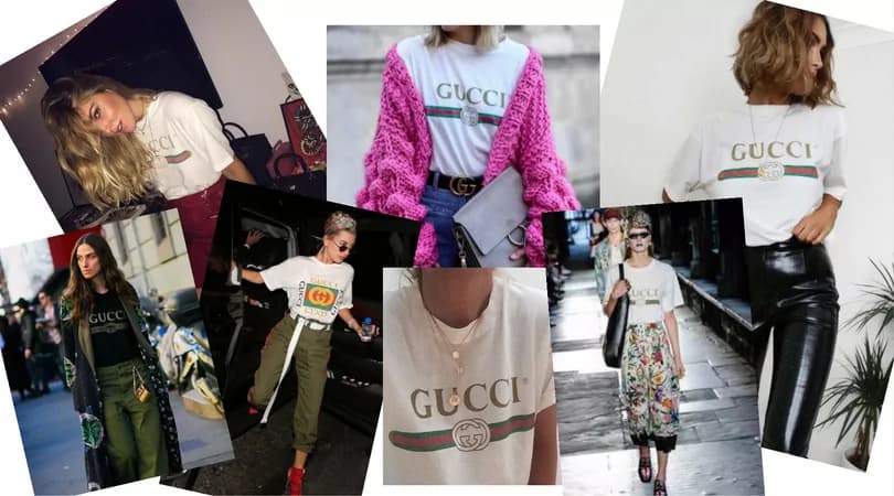 Gucci rilancia le t-shirt con logo