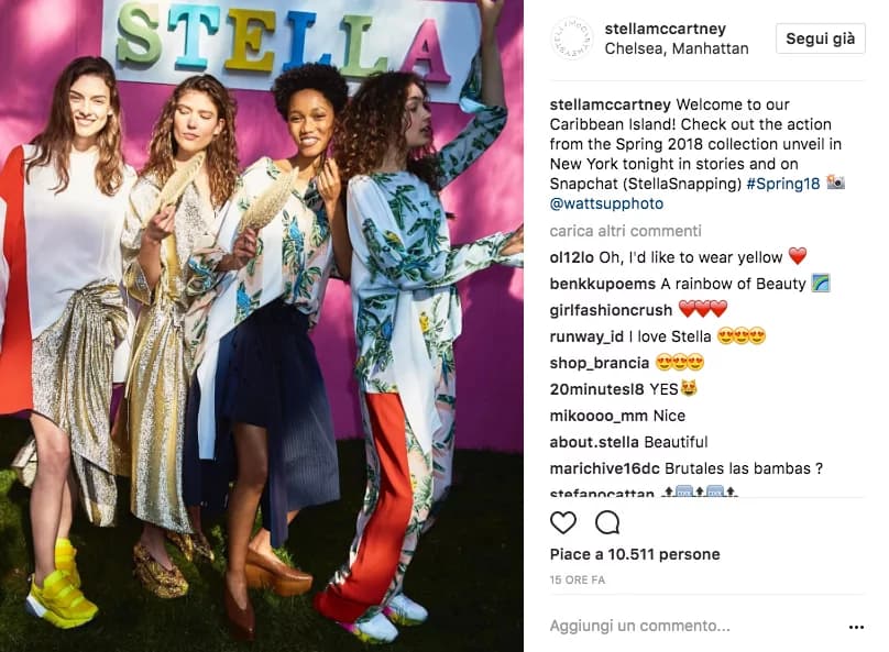 Stella McCartney ha presentato la sua collezione per l’estate 2018 ispirata all’allegria dei Caraibi