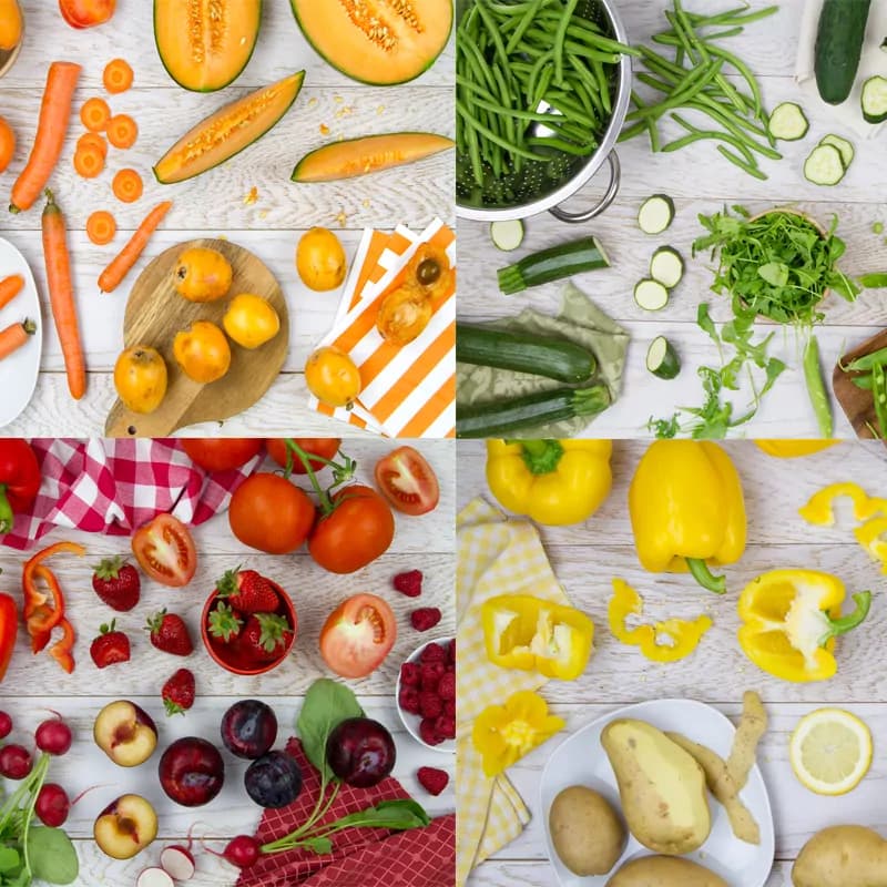 Frutta e verdura: le proprietà a seconda dei colori