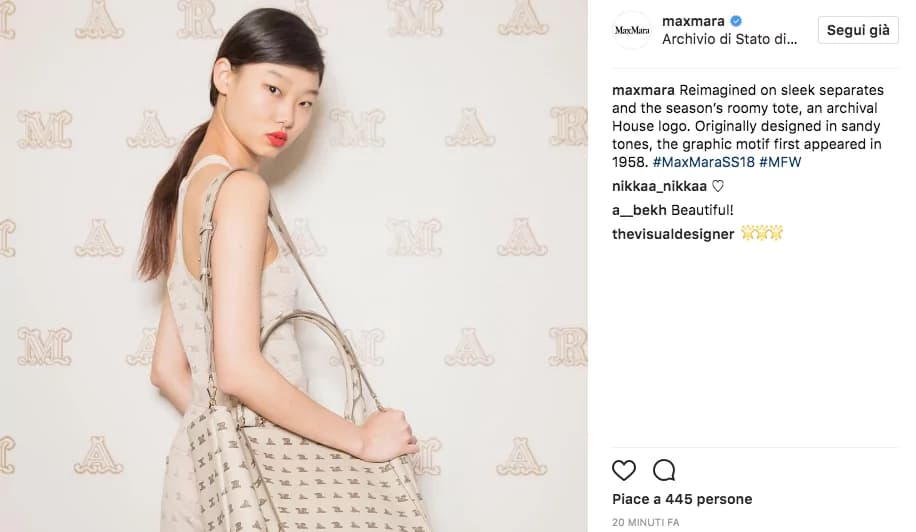 Max Mara: fiori e color malva per la collezione primavera estate 2018