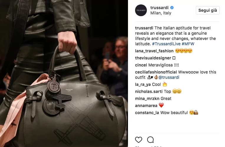 Moda: punta diretta al cielo la donna Trussardi nella collezione primavera estate 2018