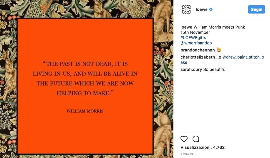 Moda: William Morris ispira la nuova collezione di Loewe