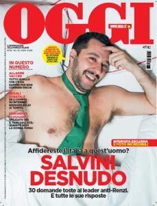Lega: e su "Oggi" c'è il Salvini "desnudo"