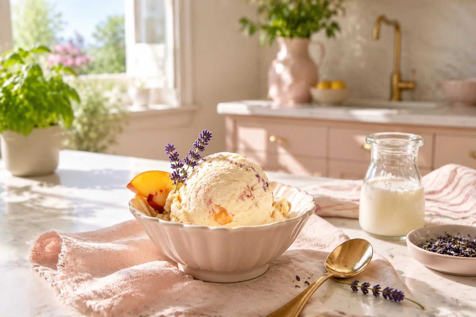 Basilico e lavanda nel gelato: come farlo in casa anche senza gelatiera