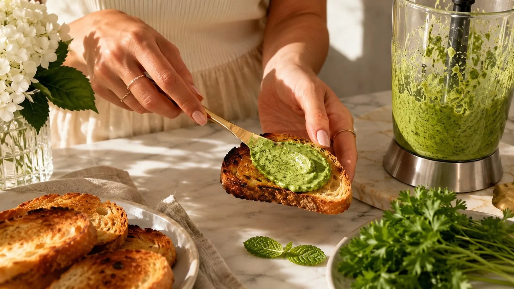 Salsa verde estiva: la risposta italiana al green goddess dressing che sta bene su tutto
