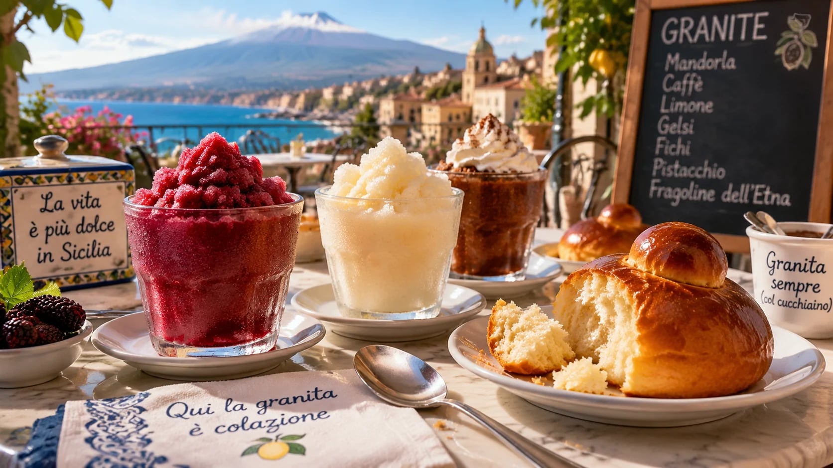Granita: molto più di un semplice un dessert. La colazione che divide la Sicilia