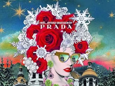 Prada vola a Parigi per festeggiare il Natale con Printemps