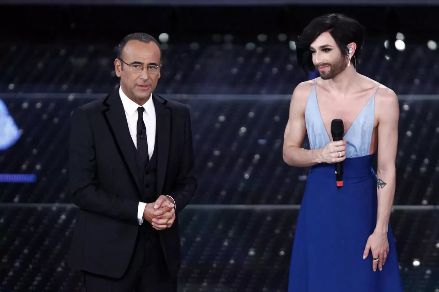 Sanremo, Carlo Conti ha chiamato Conchita Wurst “Tom”
