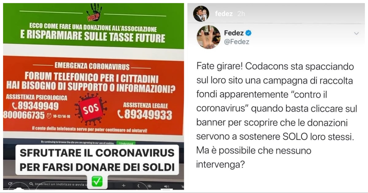 FEDEZ CONTRO CODACONS